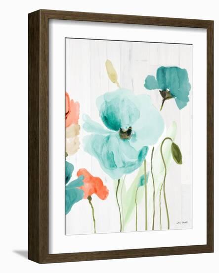 Poppies on Wood I-Lanie Loreth-Framed Art Print