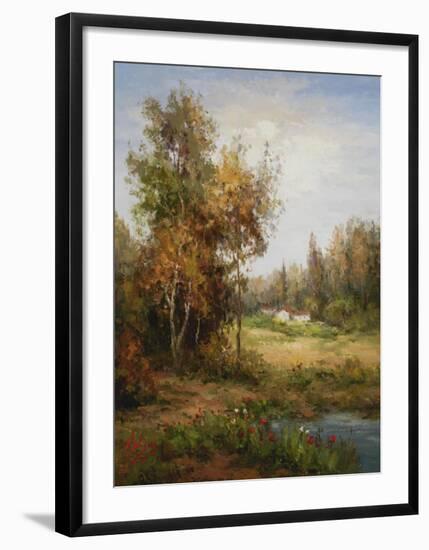 Poppies Pond-Hulsey-Framed Art Print