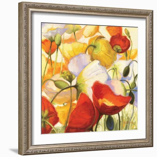 Poppies Up Close-Shirley Novak-Framed Art Print