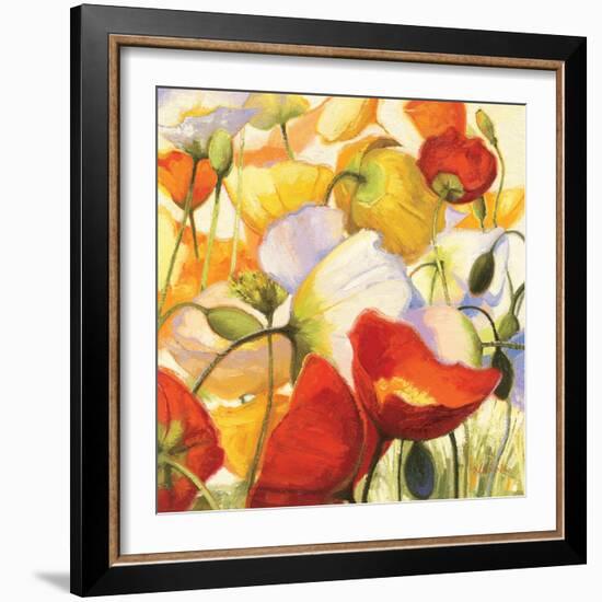 Poppies Up Close-Shirley Novak-Framed Art Print
