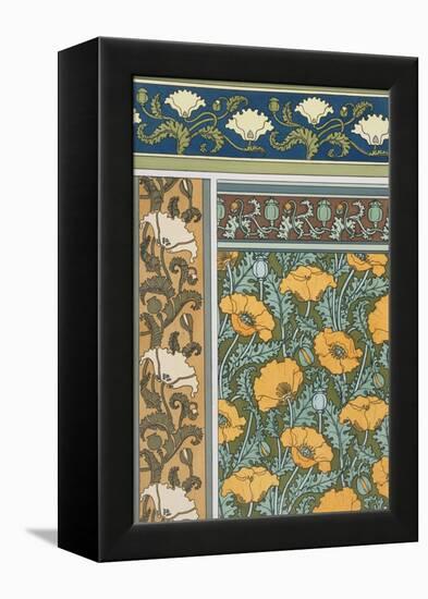 Poppies Wallpaper, Chromo-Lithograph, London, England, 1897-Eugene Grasset-Framed Premier Image Canvas