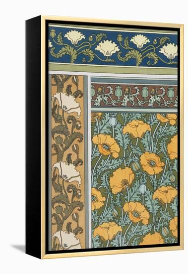 Poppies Wallpaper, Chromo-Lithograph, London, England, 1897-Eugene Grasset-Framed Premier Image Canvas