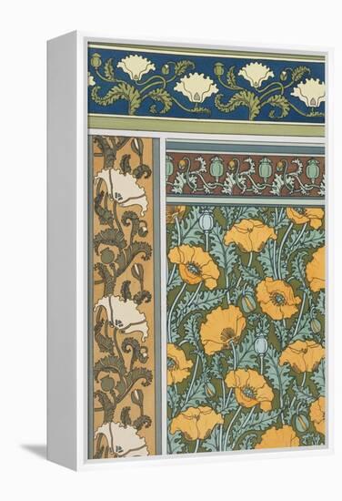 Poppies Wallpaper, Chromo-Lithograph, London, England, 1897-Eugene Grasset-Framed Premier Image Canvas