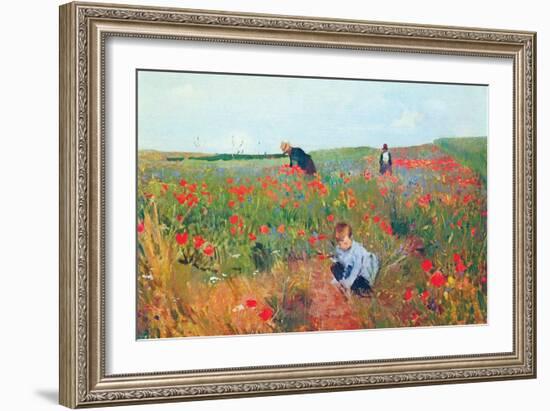 Poppies-Mary Cassatt-Framed Art Print