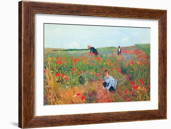 Poppies-Mary Cassatt-Framed Art Print