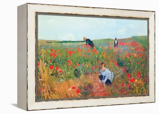 Poppies-Mary Cassatt-Framed Stretched Canvas