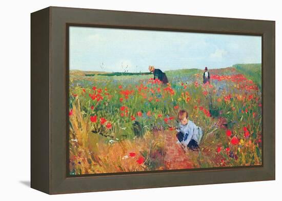 Poppies-Mary Cassatt-Framed Stretched Canvas