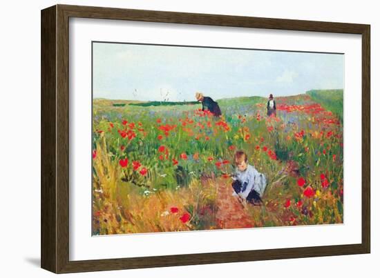 Poppies-Mary Cassatt-Framed Art Print