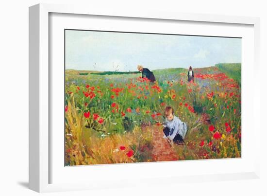 Poppies-Mary Cassatt-Framed Art Print
