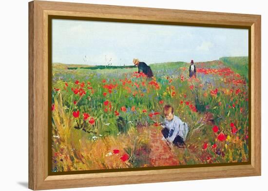 Poppies-Mary Cassatt-Framed Stretched Canvas