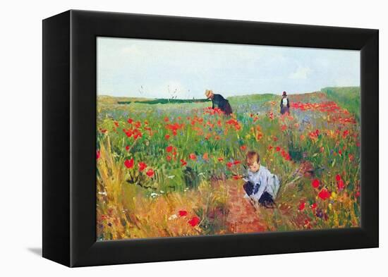 Poppies-Mary Cassatt-Framed Stretched Canvas