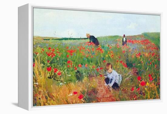 Poppies-Mary Cassatt-Framed Stretched Canvas