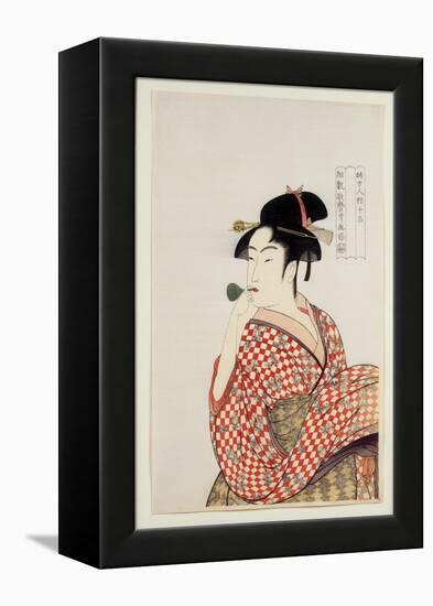 Poppin O Fuku Onna-Utamaro-Framed Premier Image Canvas