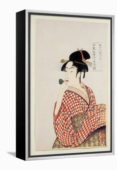 Poppin O Fuku Onna-Utamaro-Framed Premier Image Canvas