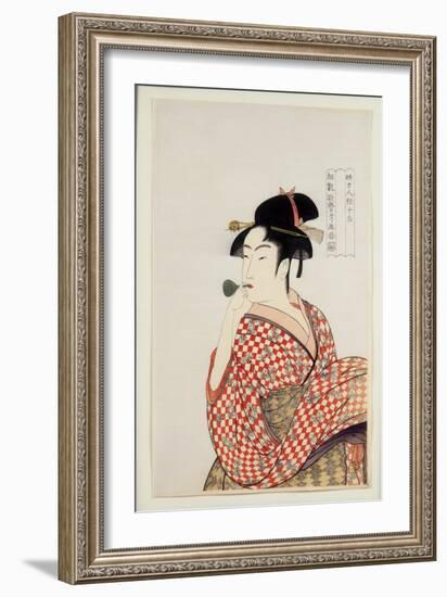 Poppin O Fuku Onna-Utamaro-Framed Giclee Print