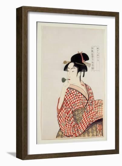 Poppin O Fuku Onna-Utamaro-Framed Giclee Print