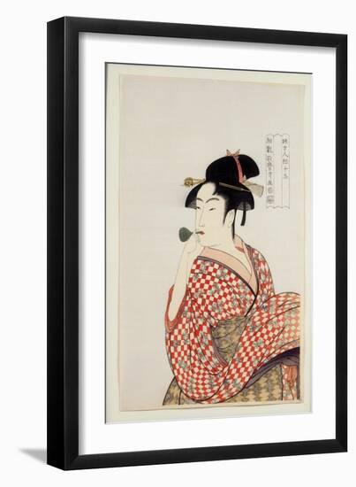 Poppin O Fuku Onna-Utamaro-Framed Giclee Print