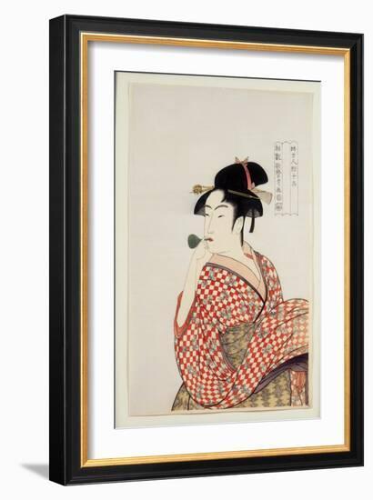 Poppin O Fuku Onna-Utamaro-Framed Giclee Print