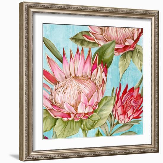 Popping King Protea II-Alex Black-Framed Art Print