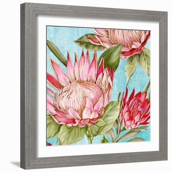 Popping King Protea II-Alex Black-Framed Art Print