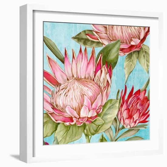 Popping King Protea II-Alex Black-Framed Art Print