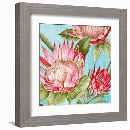 Popping King Protea II-Alex Black-Framed Art Print