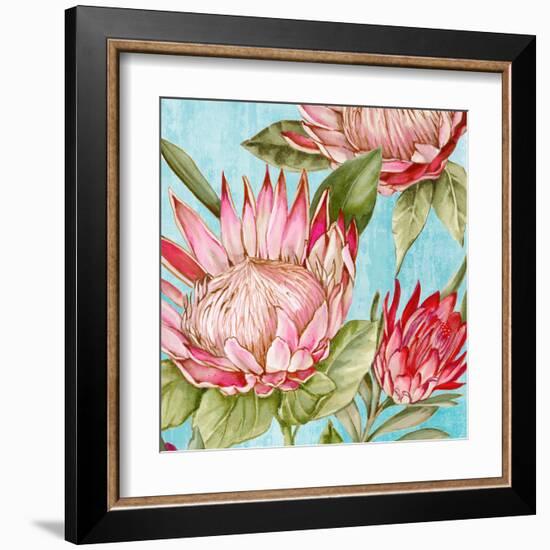 Popping King Protea II-Alex Black-Framed Art Print