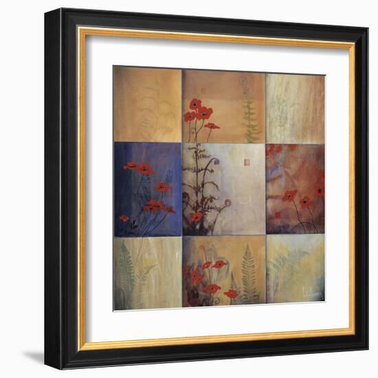 Poppy and Fern Nine Patch-Don Li-Leger-Framed Giclee Print