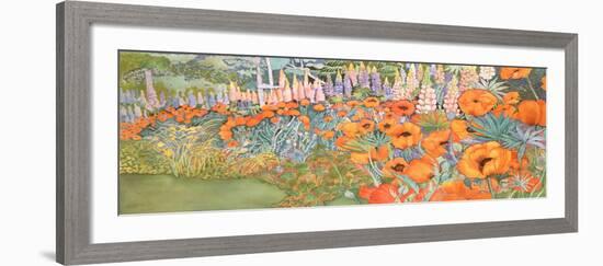 Poppy Border-Lillian Delevoryas-Framed Giclee Print