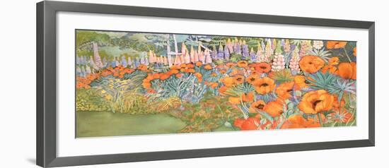 Poppy Border-Lillian Delevoryas-Framed Giclee Print