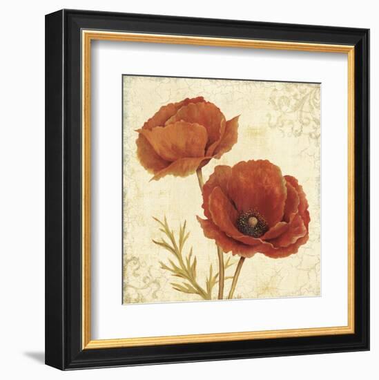 Poppy Bouquet I-Daphné B-Framed Art Print