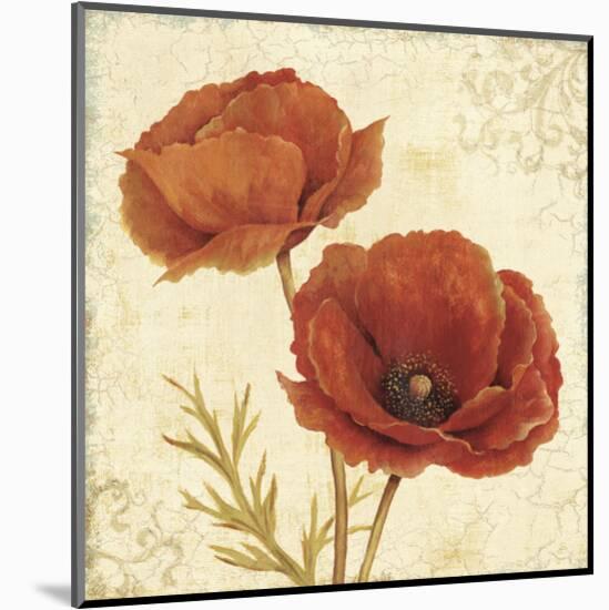 Poppy Bouquet I-Daphné B-Mounted Art Print