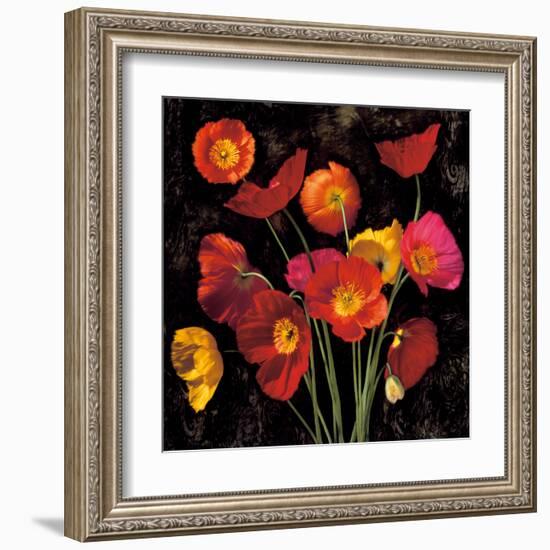 Poppy Bouquet II-John Seba-Framed Art Print