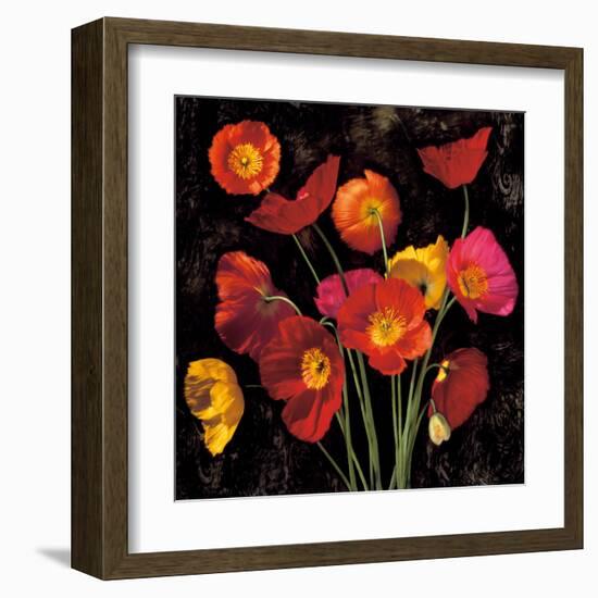 Poppy Bouquet II-John Seba-Framed Art Print