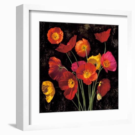 Poppy Bouquet II-John Seba-Framed Art Print