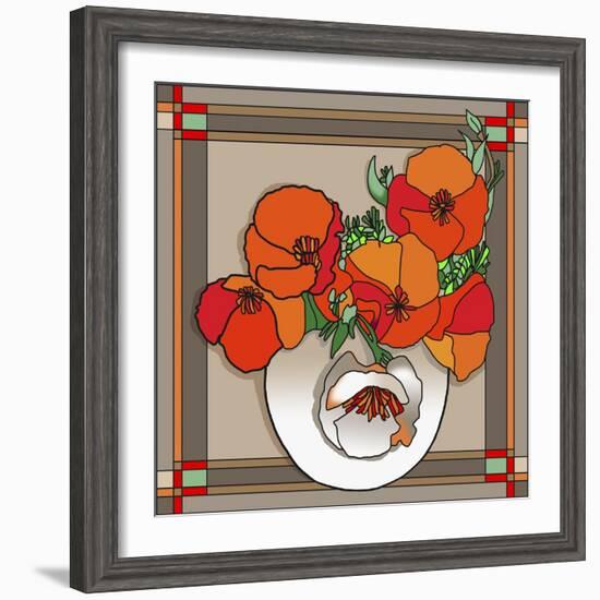 Poppy Bowl-Howie Green-Framed Giclee Print