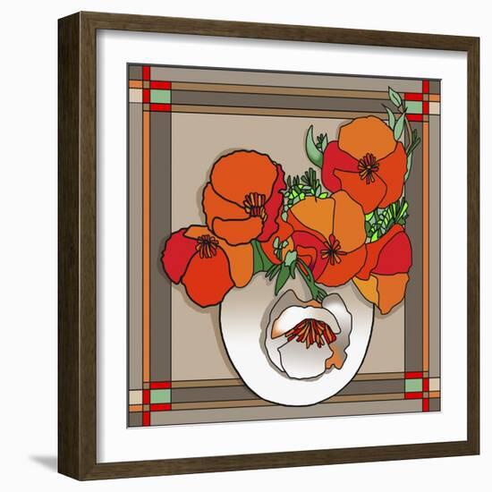 Poppy Bowl-Howie Green-Framed Giclee Print