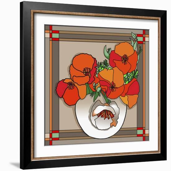 Poppy Bowl-Howie Green-Framed Giclee Print