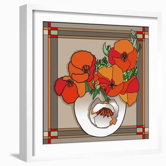 Poppy Bowl-Howie Green-Framed Giclee Print