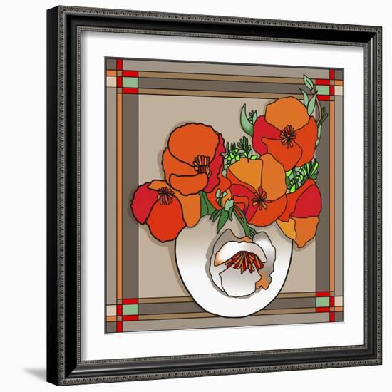 Poppy Bowl-Howie Green-Framed Giclee Print