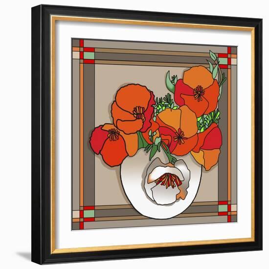 Poppy Bowl-Howie Green-Framed Giclee Print