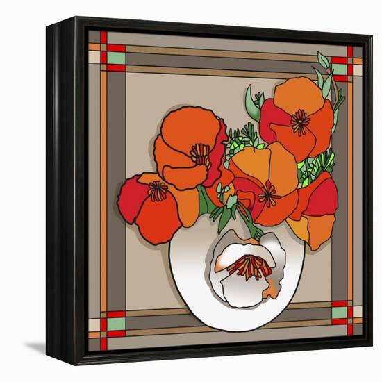 Poppy Bowl-Howie Green-Framed Premier Image Canvas