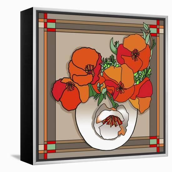 Poppy Bowl-Howie Green-Framed Premier Image Canvas