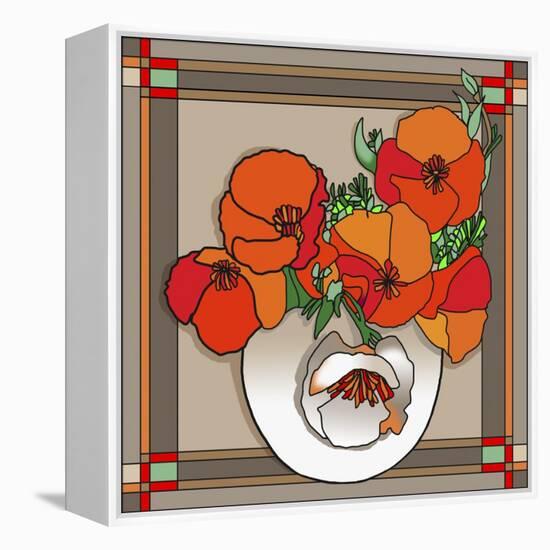 Poppy Bowl-Howie Green-Framed Premier Image Canvas