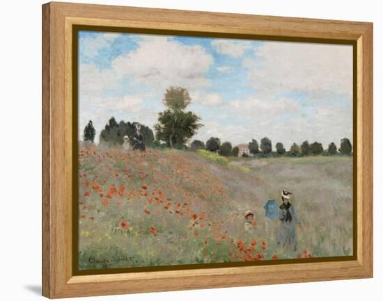 Poppy Field, 1873-Claude Monet-Framed Premier Image Canvas