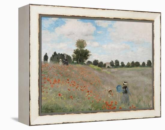 Poppy Field, 1873-Claude Monet-Framed Premier Image Canvas