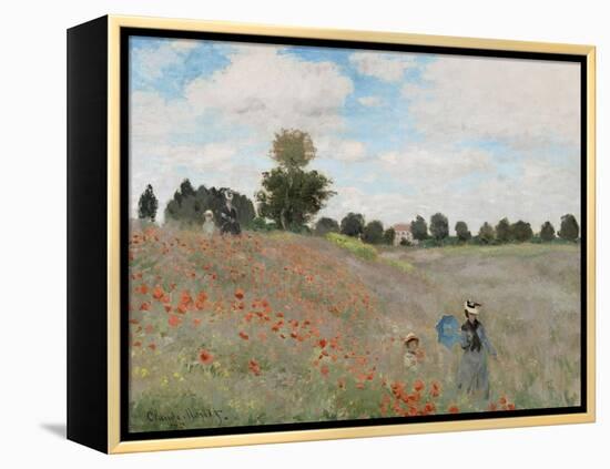 Poppy Field, 1873-Claude Monet-Framed Premier Image Canvas