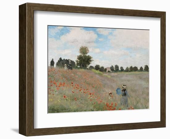 Poppy Field, 1873-Claude Monet-Framed Giclee Print