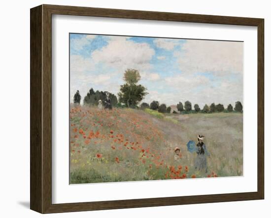 Poppy Field, 1873-Claude Monet-Framed Giclee Print