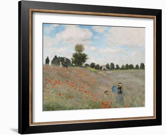 Poppy Field, 1873-Claude Monet-Framed Giclee Print